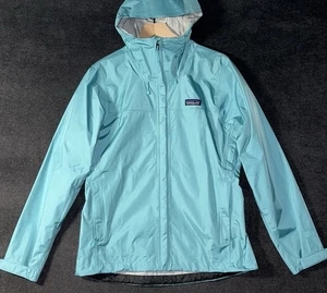 Patagonia Torrentshell Jacket Women Medium H2No Rain Hooded Waterproof Mako Blue - Picture 1 of 9