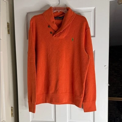 Sudadera Ralph Lauren Vibrante Naranja Cuello Chal. Mediano. cuello capucha Foto 1 de 4