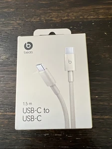 Beats USB-C To USB-C Cable 1.5m Fast Charge Woven Stone OPEN BOX NEW! - Picture 1 of 4