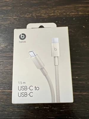 Beats USB-C To USB-C Cable 1.5m Fast Charge Woven Stone OPEN BOX NEW! - Image 1 of 4