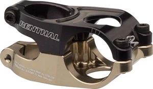 Renthal Duo Stem 40mm Clamp 31.8mm +/-10 Degree 1 1/8 in Black/Gold Aluminum MTB - Picture 1 of 1