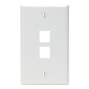 Neu Einzelpackung Leviton 41080-2WP SAN 122 2-Port Wandplatte Single Gang weiß - Bild 1 von 1