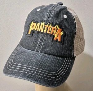 Pantera Metal Band Hat Washed Trucker Khaki Mesh Hat - Bild 1 von 14