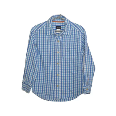Camisa Carter’s Azul a Cuadros Algodón Abotonada Niños Cuello Manga Larga Talla 5 Foto 1 de 4