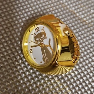 Kitty Cat Ring Watch (Gold Tone) - Picture 1 of 4
