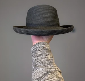 Eric Javits Squishee Packable Damenhut schwarz UPF 50+ Hut - leichte Ausbleichung - Bild 1 von 9