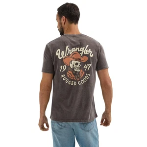 Wrangler Men's Brown Ganache Rugged Skull T-Shirt 112361834 - Picture 1 of 12