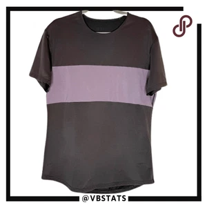 BYLT Basics Men's Drop Cut Short Sleeve Lux Colorblock T-Shirt Gray Pink Small - Picture 1 of 6