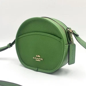 Grade Coach Shoulder Bag Pochette Round Green Used - Picture 1 of 9