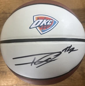 Isaiah Hartenstein signiert Oklahoma City Thunder Logo Basketball PSA/DNA COA - Bild 1 von 3