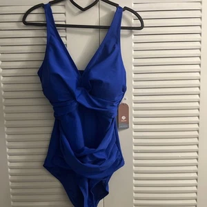 Smisvivo Black M Crossover 1Pc Swimsuit Adjustable Straps Tummy Control - Picture 1 of 6