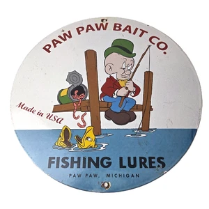 Letrero de cebo Paw Pait de colección - señuelos de pesca de cerdo aparejos letrero de bomba de servicio de gas - Imagen 1 de 14