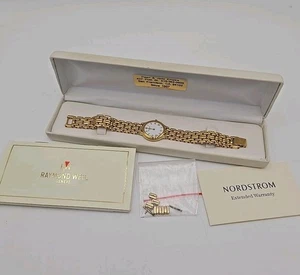 Orologio donna Raymond Weil Geneve Fidelio 9946 placcato oro 18k BATTERIA MORTA - Foto 1 di 14