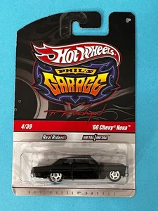 Hot Wheels '66 Chevy Nova Phil's Garage Series - R3776 New NRFP 2009 Black 1:64 - Picture 1 of 9