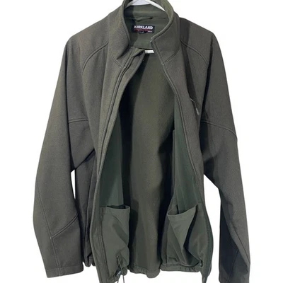 Kirkland Mens Softshell Jacket L Green Polyester With Pockets & Drawstring Hem - Image 1 of 4