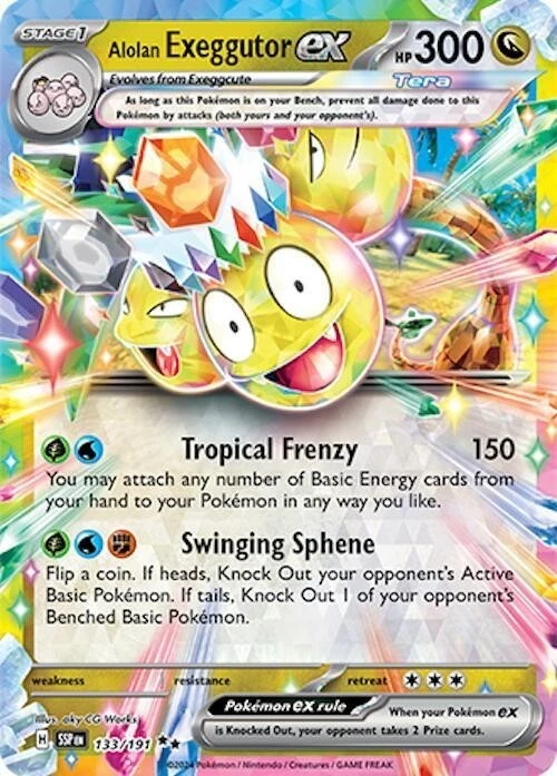 Alolan Exeggutor ex 133/191 - SV08: Surging Sparks (SSP) - Image 1 of 1