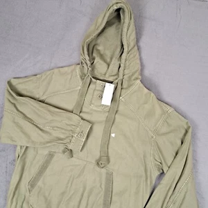 American Eagle Oversized Shirt Hoodie Womens Medium Green Military Utility Army - Picture 1 of 12