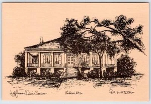 MS BILOXI JEFFERSON DAVIS SHRINE 1978 POSTAL ARTESANAL ARTISTA PHIL MONTALBO - Imagen 1 de 2