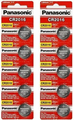 10 x PANASONIC CR 2016 CR2016 CR-2016 CÉLULA DE MOEDA DE LÍTIO Botão Bateria Expira 2030  - Imagem 1 de 3