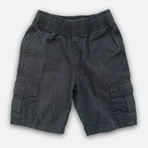 Childrens Place Boys Size 6 Washed Black Adjustable Uniform Pull on Cargo Shorts - Picture 1 of 6
