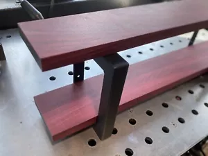 Magic metals shelving Purpleheart top - Picture 1 of 9