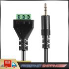 3.5mm 3 Pole Stereo Male To AV Screw Terminal Gold-plated Audio/Video Connector