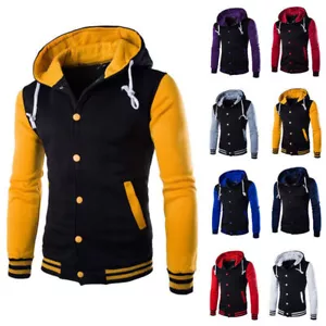 Herren Winter Kapuzenoberbekleidung Pullover Mantel Warme Baseballjacke 丷2024 ge - Bild 1 von 20