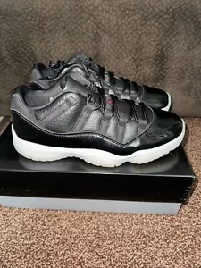 Nike Air Jordan 11 Retro Low (72-10) Size 9.5 Mens Black AV2187-001 - Picture 1 of 6
