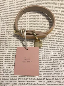 Nina Woof Milan Vegan Leather Dog Collar Luxury Cute Dog Collar with Adjust Sm - Picture 1 of 7