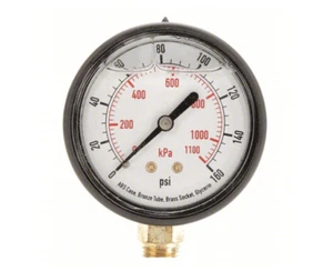 Pressure Gauge, Liquid Filled, 2-1/2 In 0-160 PSI 4FLC5 - Picture 1 of 2