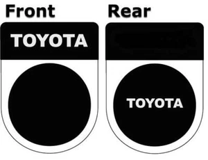 TOYOTA PORTA DISCO FISCALE ANTIFURTO STAMPATO NERO SU VINILE AUTOADESIVO TRASPARENTE X1 - Foto 1 di 1