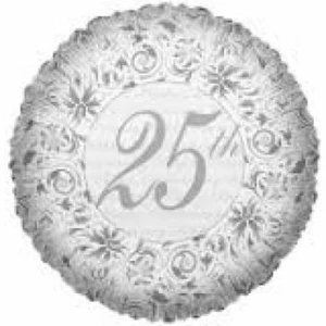 25TH ANNIVERSARY 45CM FOIL BALLOON PARTY SUPPLIES - Picture 1 of 2