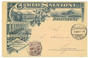 P2829 - SWITZERLAND TICINO, BELLISSIMA CARTOLINA 1891!!!! DA BELLINZONA A LUGANO - Picture 1 of 2