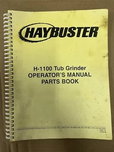 Haybuster Wannenschleifer Bedienungsanleitung Teilebuch H-1100 - Bild 1 von 3