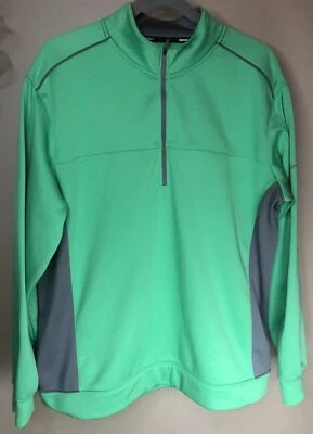 Camisa Pullover Nike Golf Manga Larga Polar Para Hombre Grande Verde 1/4 Cremallera Ropa Activa Foto 1 de 4