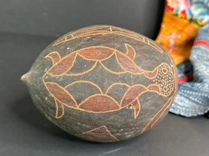Old Australian Aboriginal Large Kimberley Carved Boab Nut - Picture 1 of 6