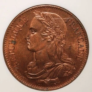 1848 Essai France 10 Centimes Gad-233 A NGC MS 65 - Picture 1 of 4