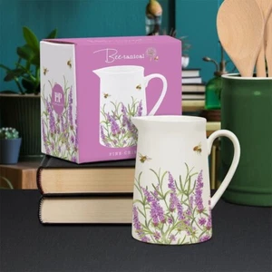 Lavender Milk Jug Cream Sauce Gravy Custard Table White Fine China 11cm - Picture 1 of 2