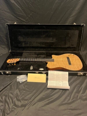 Carvin NS-1 Nylon Acoustic/Electric Guitar 5A Natural Flame Maple Synth Access - Image 1 of 4