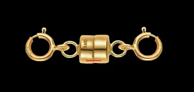 4.5mm 14k MAGNETIC DOUBLE CLASP Converter Yellow SOLID Gold Necklace Spring ring - Image 1 of 4