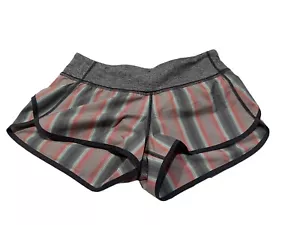Lululemon Size 6 Speed Short Alarming Ombre Vertical Stripe Coal Gray Running - Picture 1 of 5