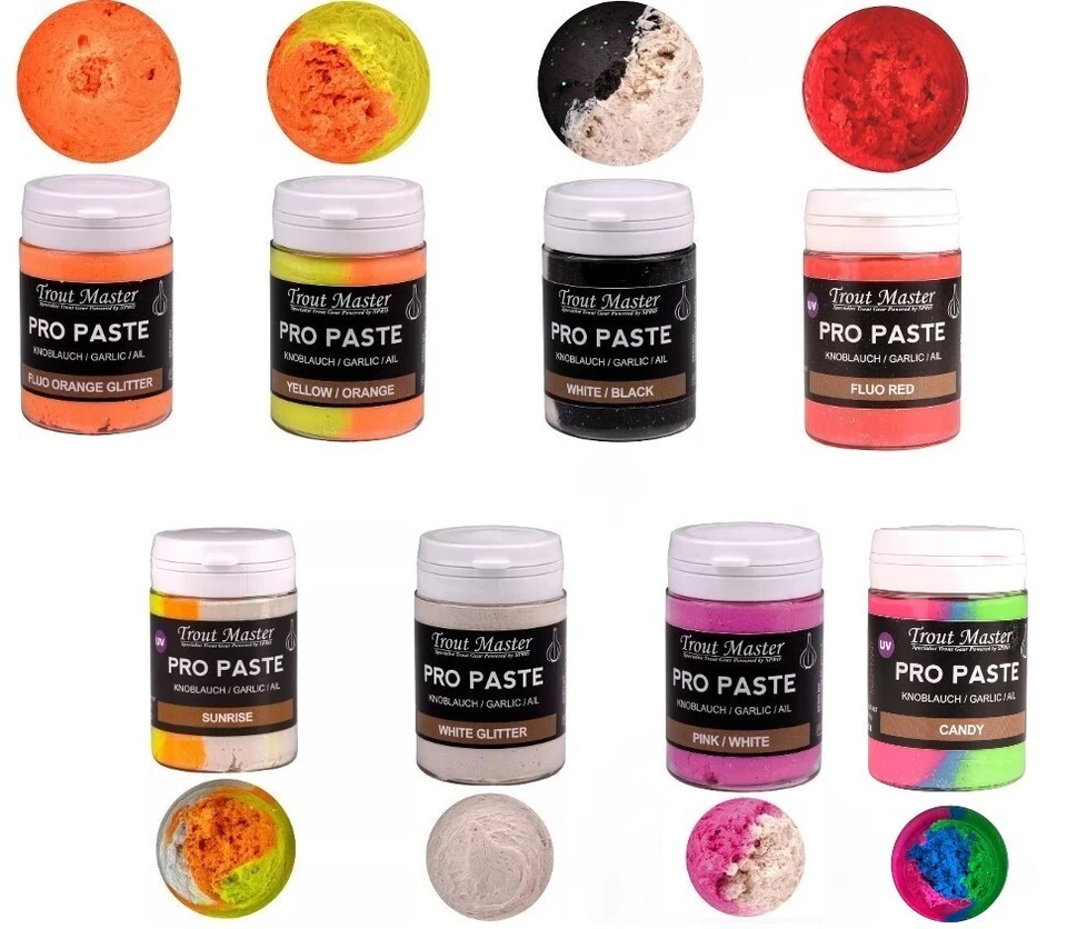 Spro Trout Master Pro Paste - UV-aktiver Schwimmender Forellenteig Garlic