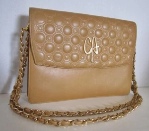  Excellent Rare Tan Leather Handbag by Christian Aujard of Paris - Picture 1 of 5