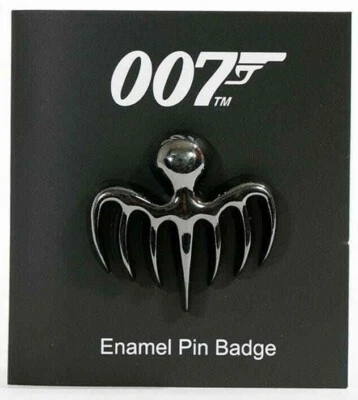 Official James Bond 007 Iconic 007 SPECTRE Logo Enamel Metal Pin Badge NEW Gift - Image 1 of 4