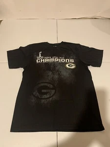 Reebok Green Bay Packers Super Bowl XLV Print Tee Men’s Size L - Picture 1 of 7