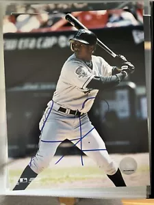JUAN PIERRE AUTOGRAPHED SIGNED AUTO BASEBALL PHOTO 8x10 - Picture 1 of 1