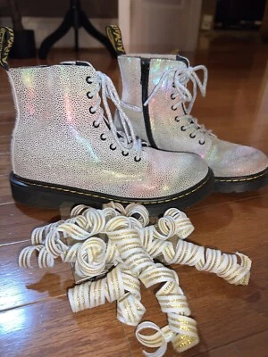 Botas Dr. Martens 1460 Pascal J Arco Iris Iridiscente Metálico Cremallera Mujer Talla 5 36 Foto 1 de 4