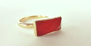 SCHMUCK-STCK RING GOLD CARNEOL KARNEOL SOGNI D'ORO 675 FACETTEN - Bild 1 von 4