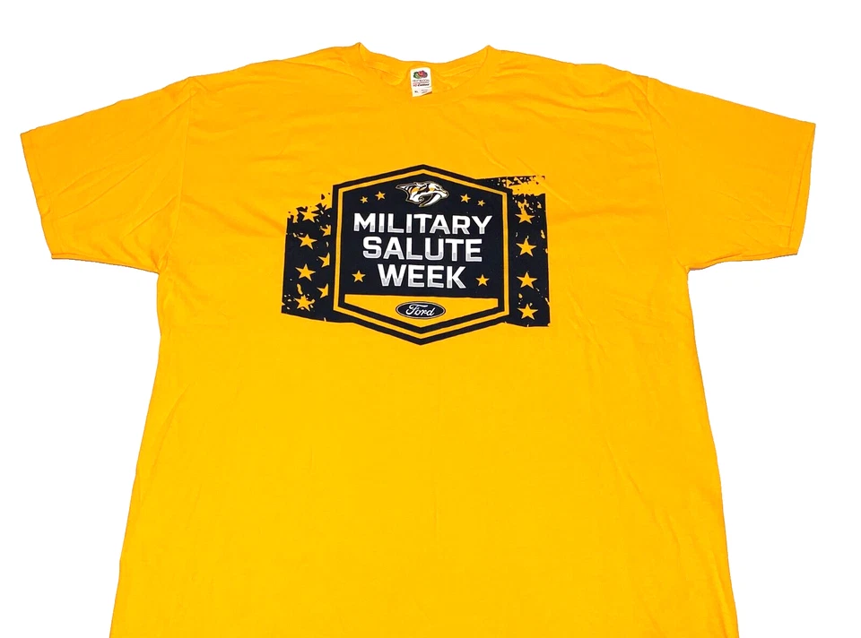 Camiseta Nashville Predators NHL equipe de hóquei semana de saudação militar nova! GG - Imagem 1 de 1