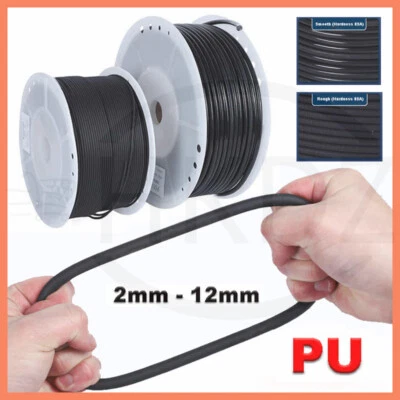 PU Solid Round Belts Polyurethane Drive Belting Diameter 2mm-12mm Smooth / Rough - Image 1 of 4